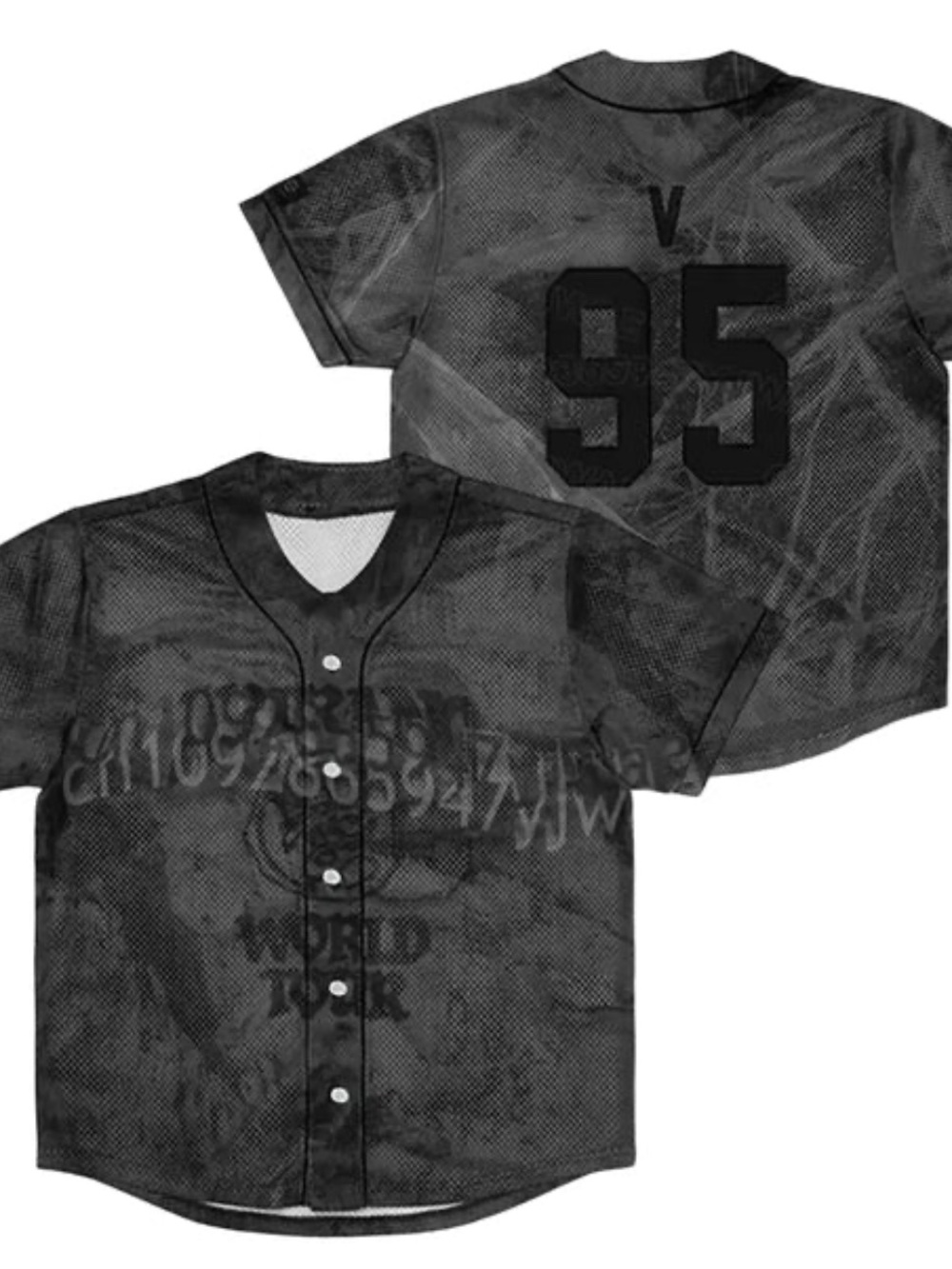 Bts Black Graphic Jersey Shirt